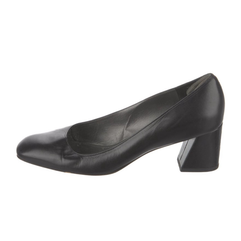 Stuart Weitzman square-toed leather heels size 8